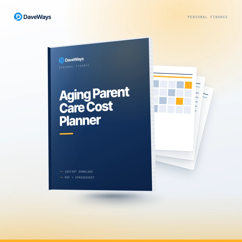 Aging Parent Care Cost Planner cover, DaveWays