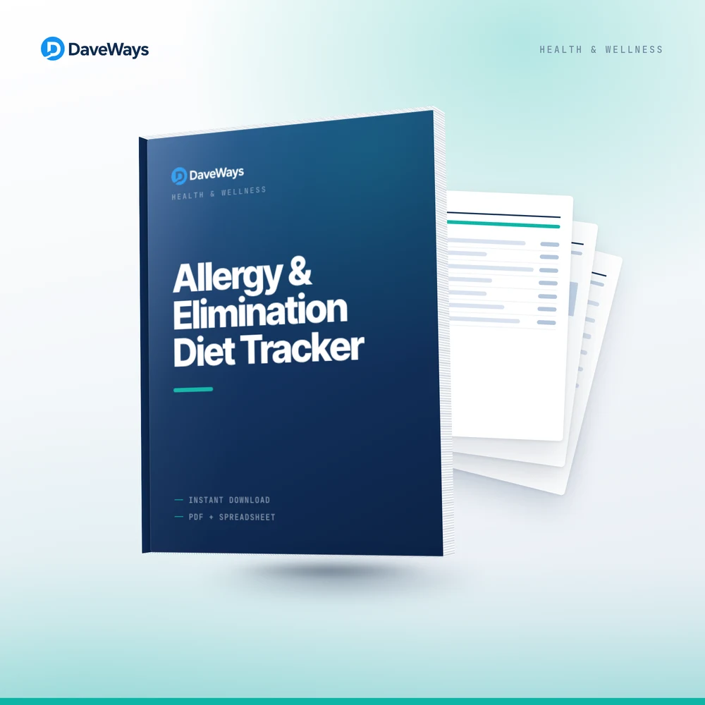 Allergy & Elimination Diet Tracker cover, DaveWays