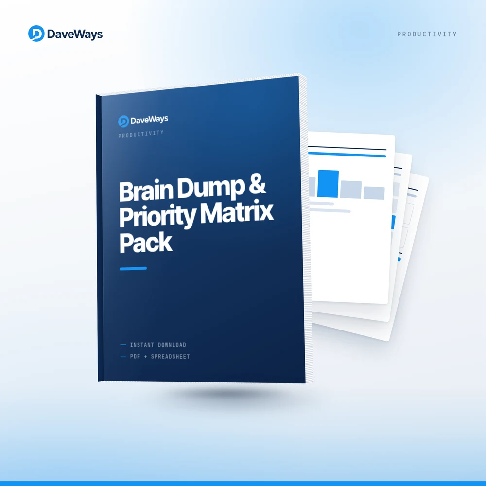 Brain Dump & Priority Matrix Pack product preview