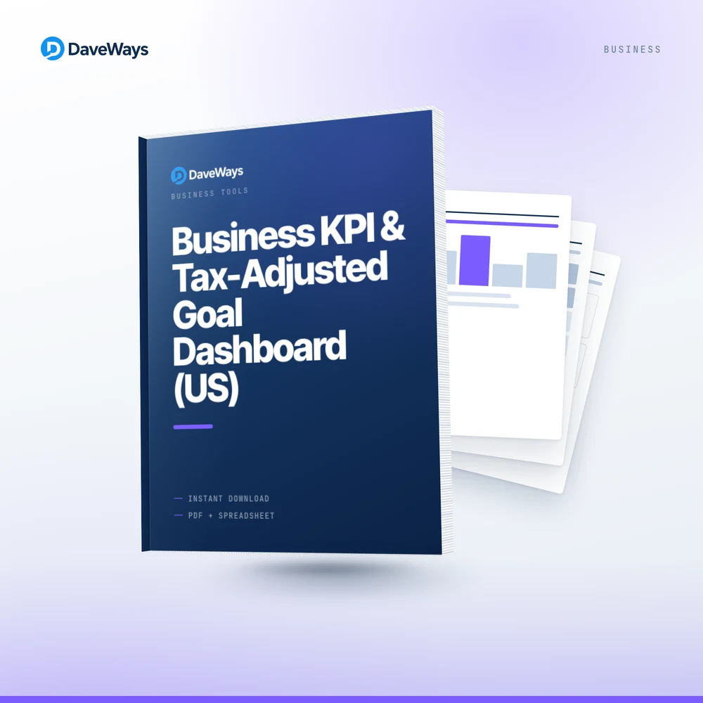 Business KPI & Tax-Adjusted Goal Dashboard (US) product preview