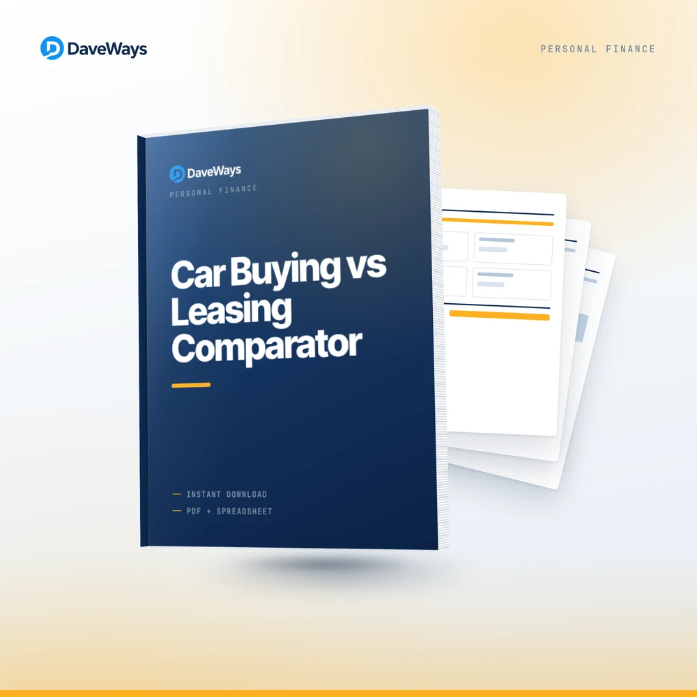 Car Buying vs Leasing Comparator cover, DaveWays