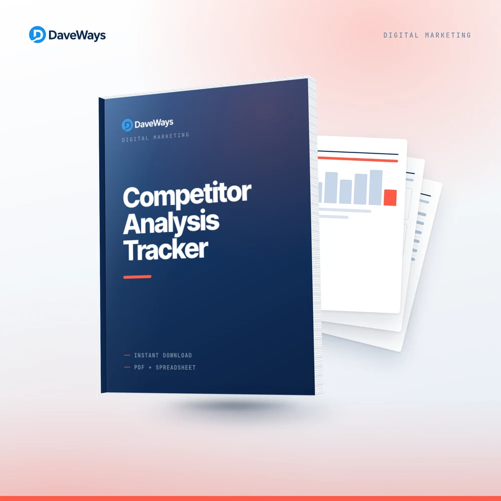 Competitor Analysis Tracker cover, DaveWays