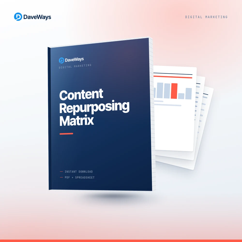 Content Repurposing Matrix cover, DaveWays