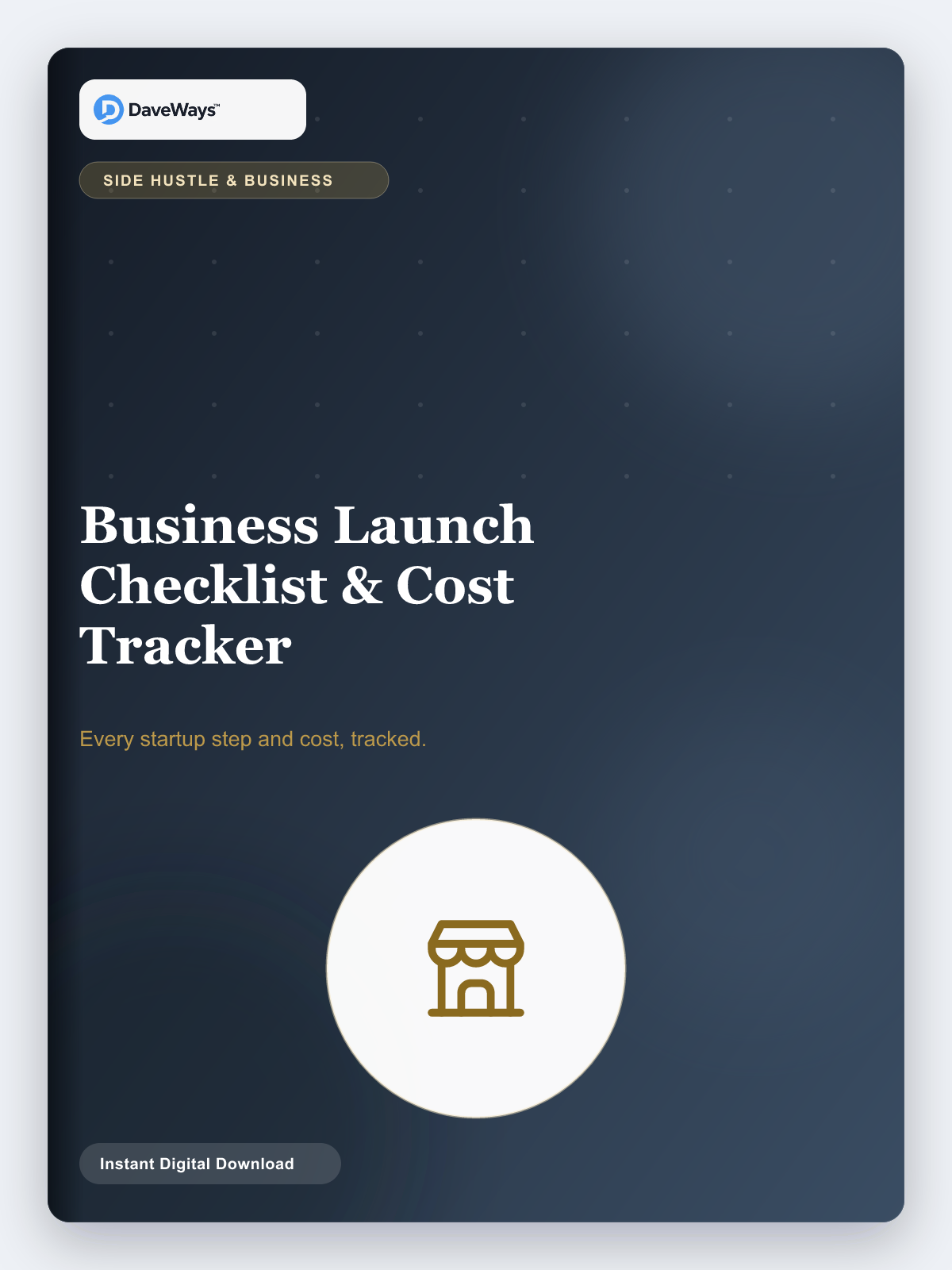 Business Launch Checklist & Startup Cost Tracker (US) product cover