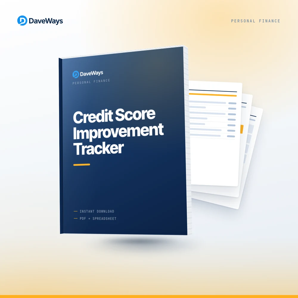 Credit Score Improvement Tracker cover, DaveWays