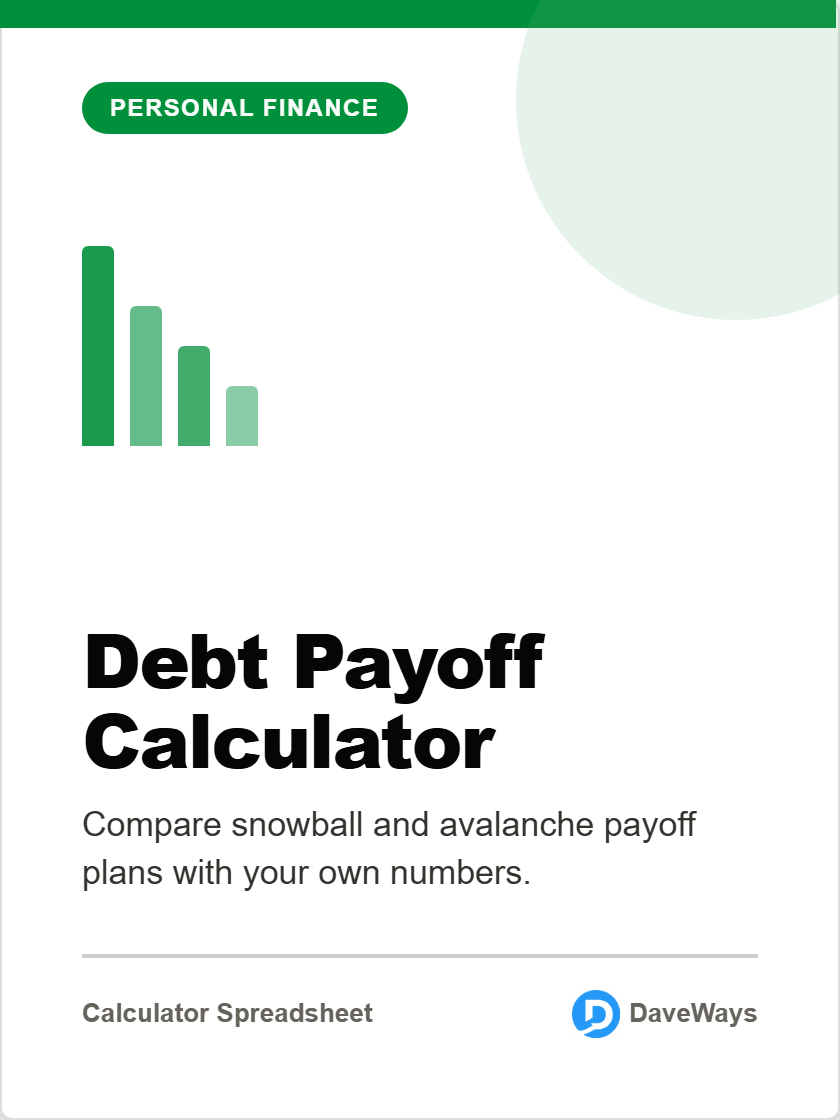 Debt Payoff Calculator product screenshot and cover preview
