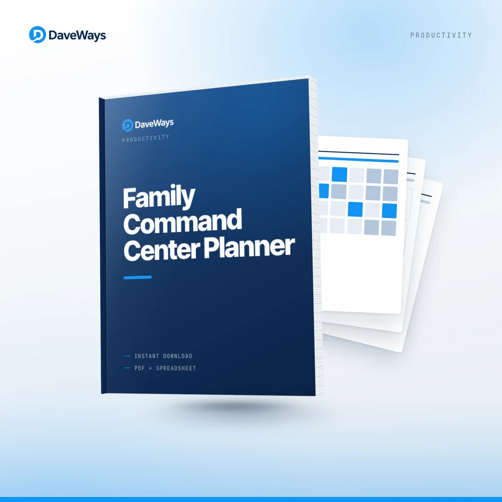 Family Command Center Planner cover, DaveWays