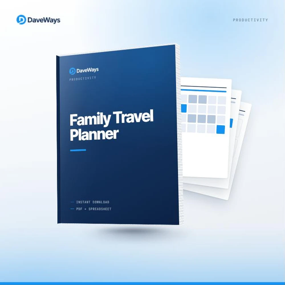 Family Travel Planner cover, DaveWays