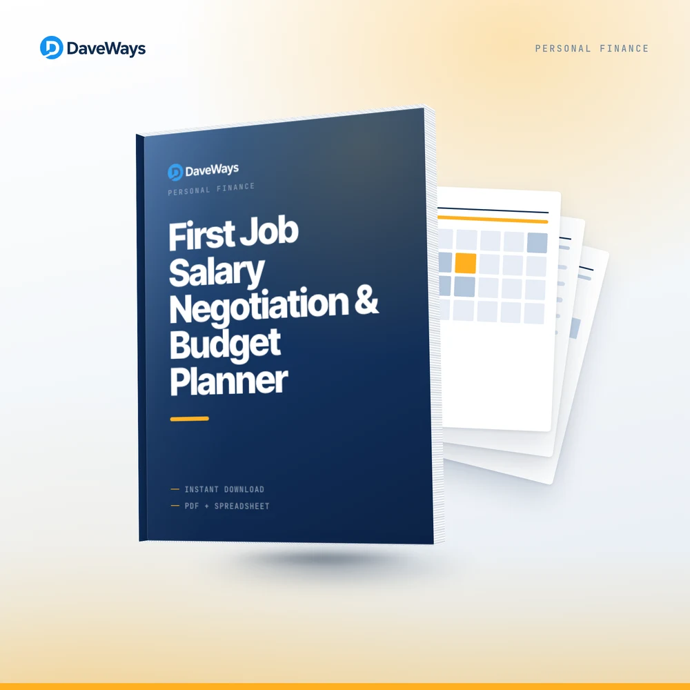 First Job Salary Negotiation & Budget Planner cover, DaveWays