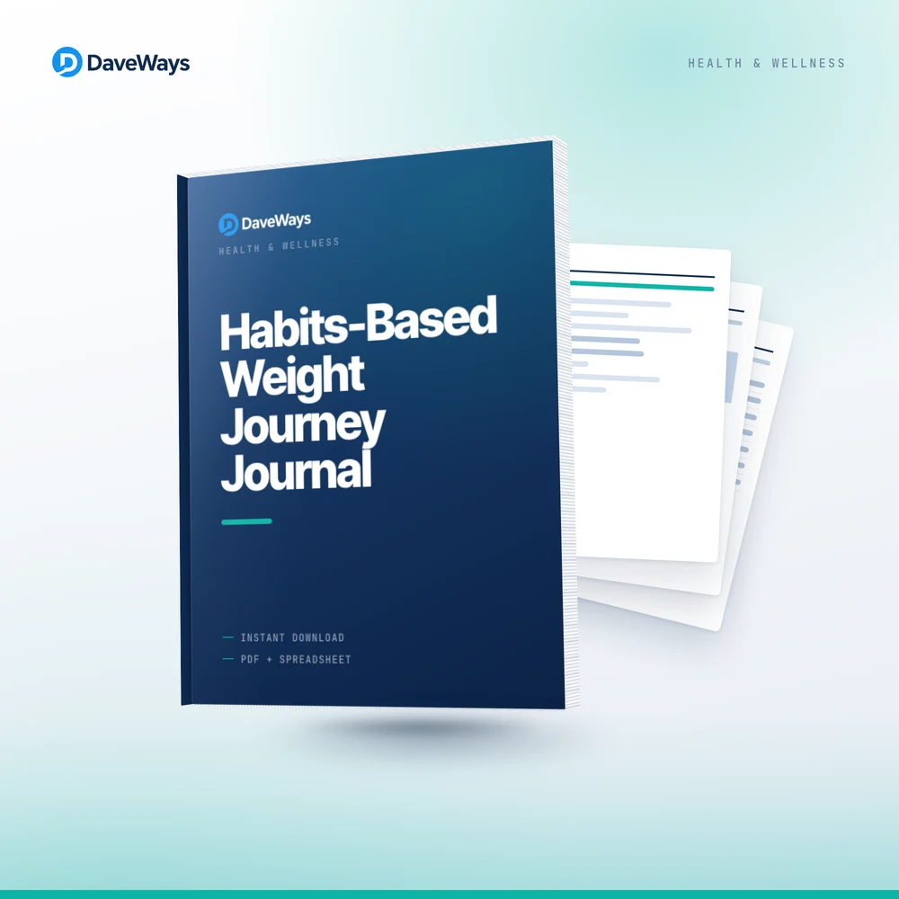 Habits-Based Weight Journey Journal cover, DaveWays