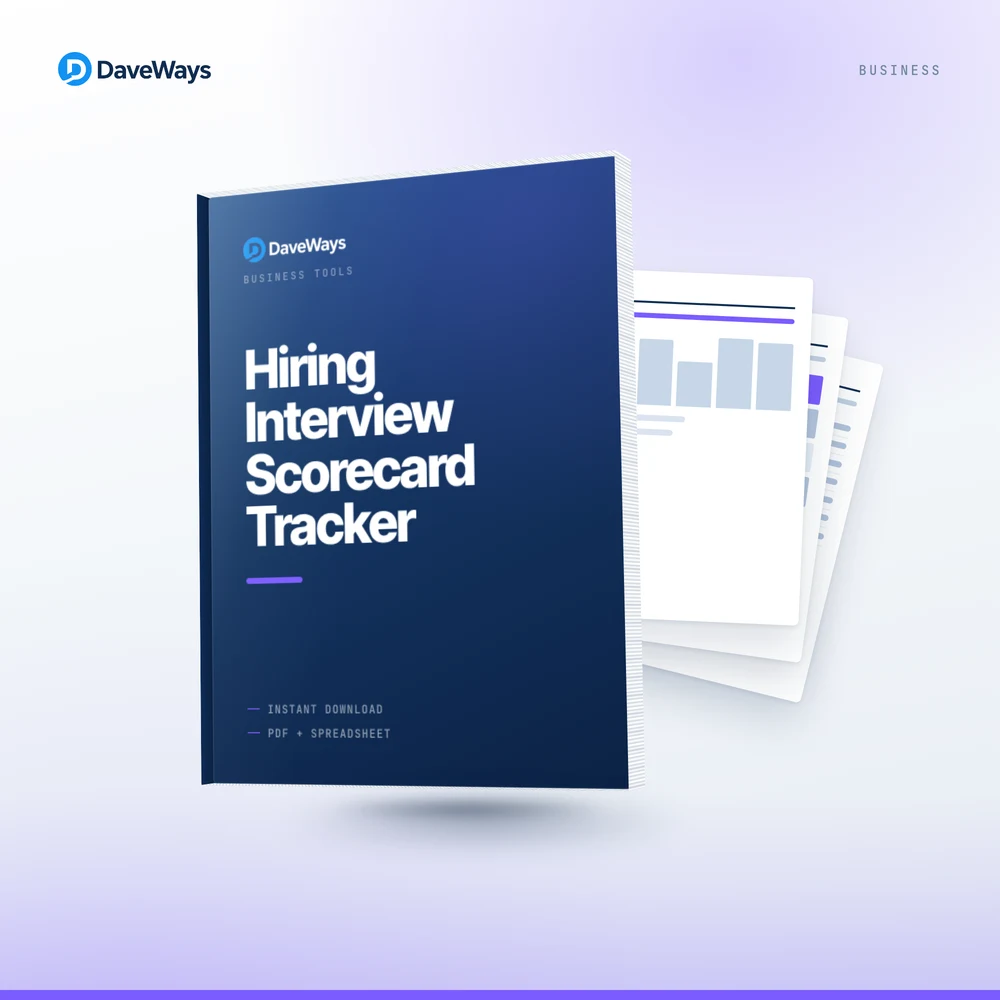 Hiring Interview Scorecard Tracker cover, DaveWays