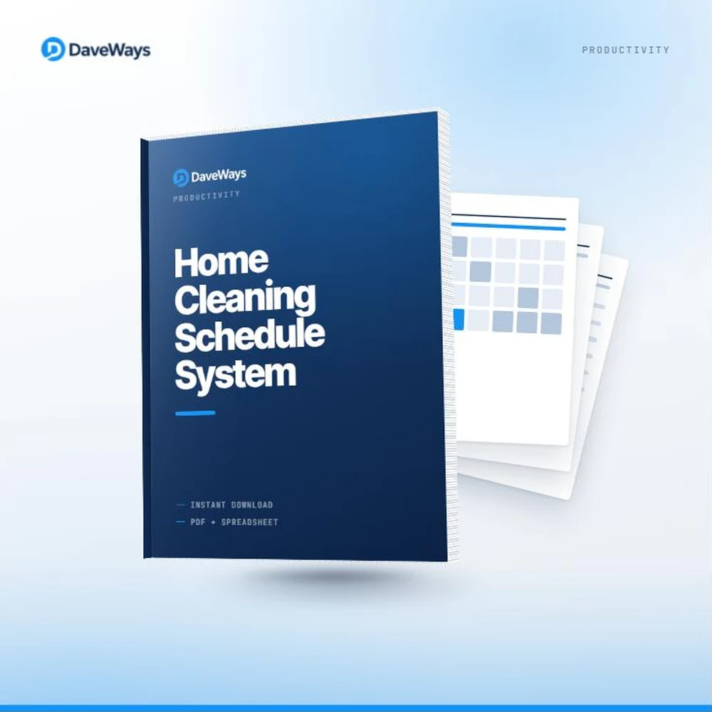 Home Cleaning Schedule System cover, DaveWays