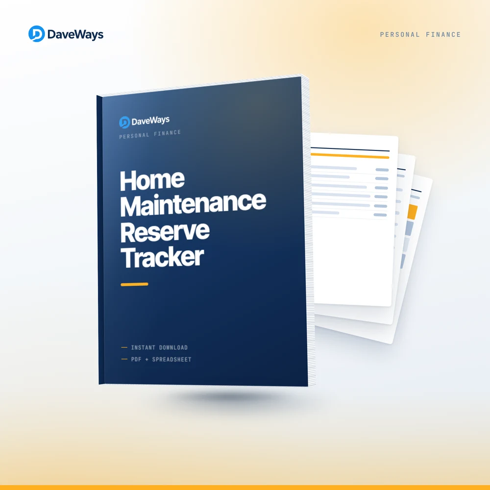 Home Maintenance Reserve Tracker cover, DaveWays