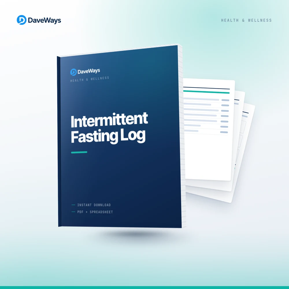 Intermittent Fasting Log cover, DaveWays
