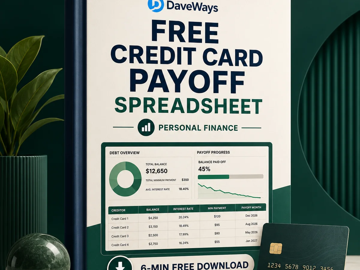 Free Credit Card Payoff Spreadsheet (Excel and Google Sheets) featured image