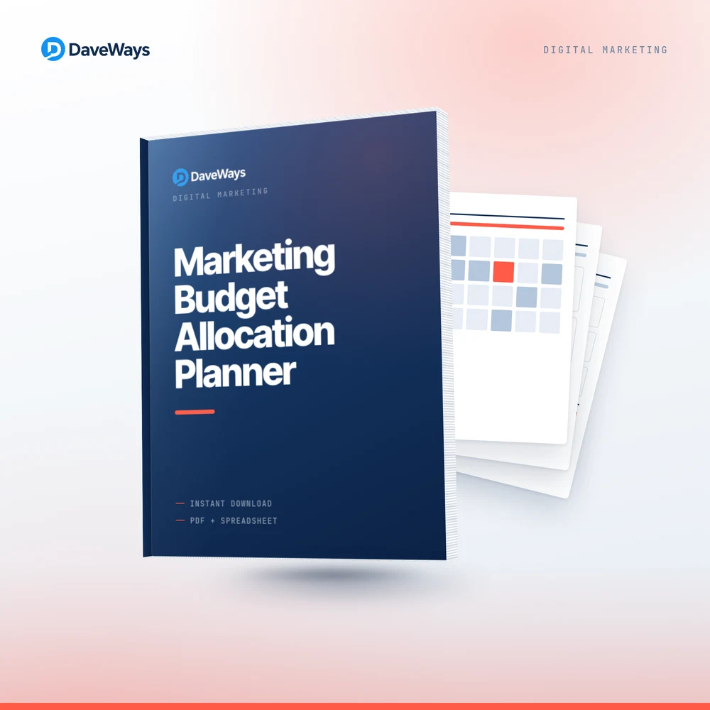 Marketing Budget Allocation Planner cover, DaveWays