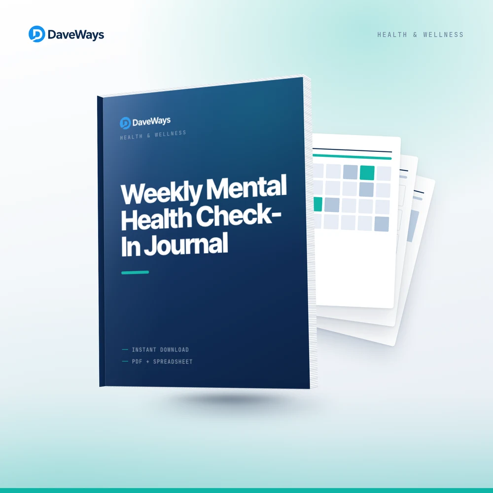 Weekly Mental Health Check-In Journal product preview