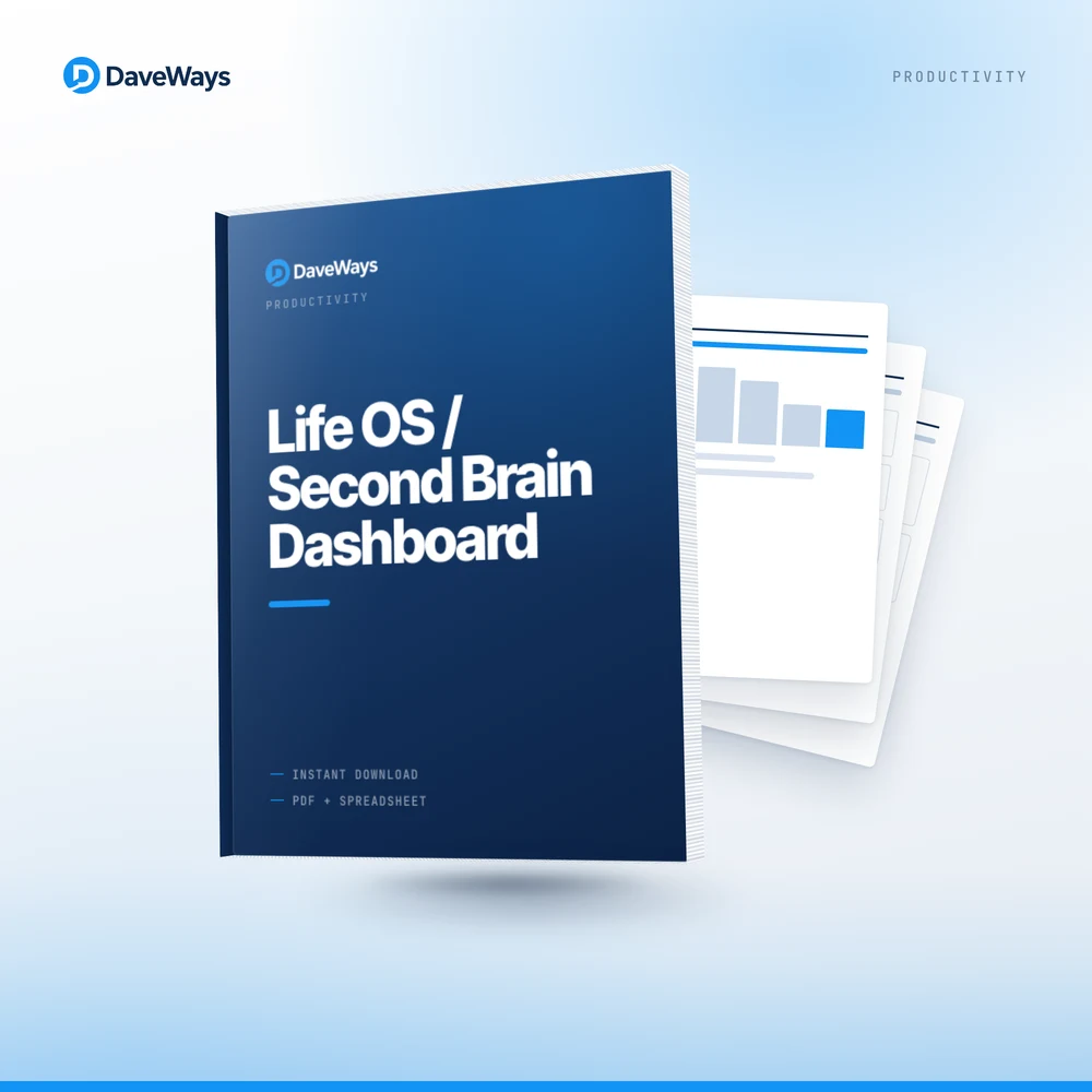 Life OS / Second Brain Dashboard product preview