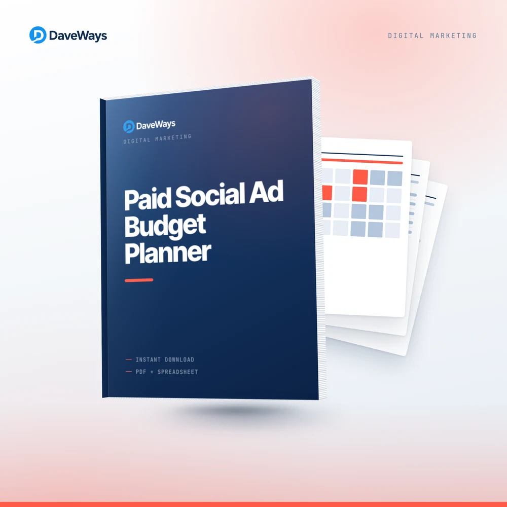 Paid Social Ad Budget Planner cover, DaveWays