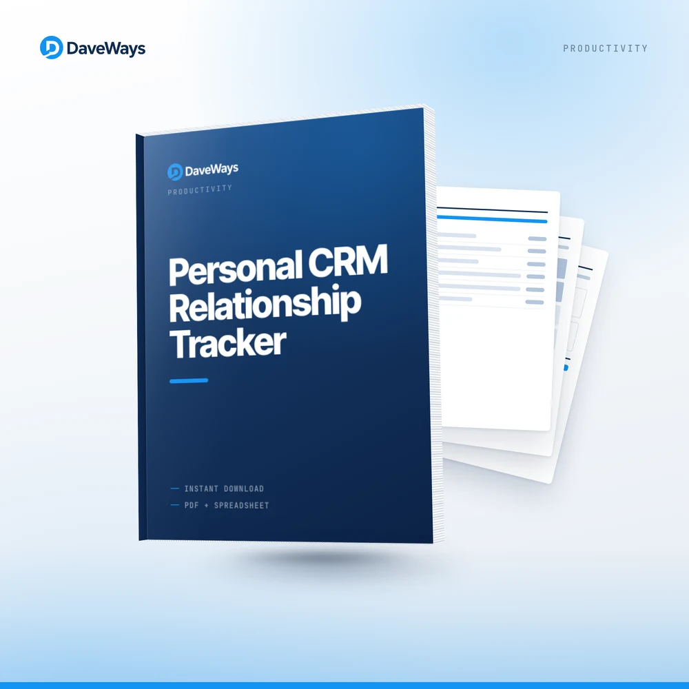 Personal CRM Relationship Tracker cover, DaveWays