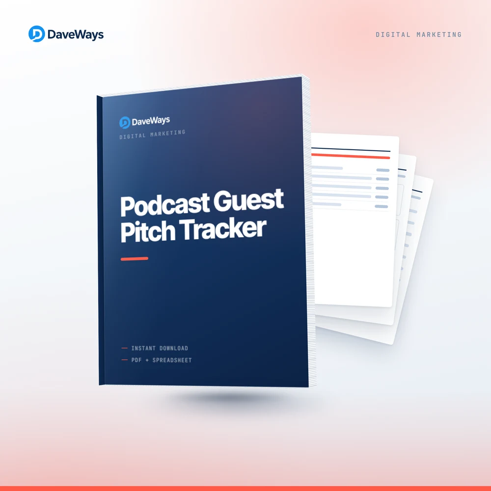 Podcast Guest Pitch Tracker cover, DaveWays