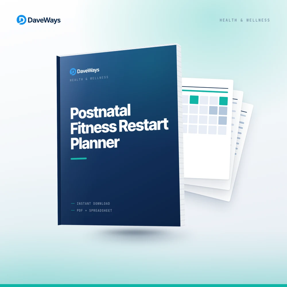 Postnatal Fitness Restart Planner cover, DaveWays