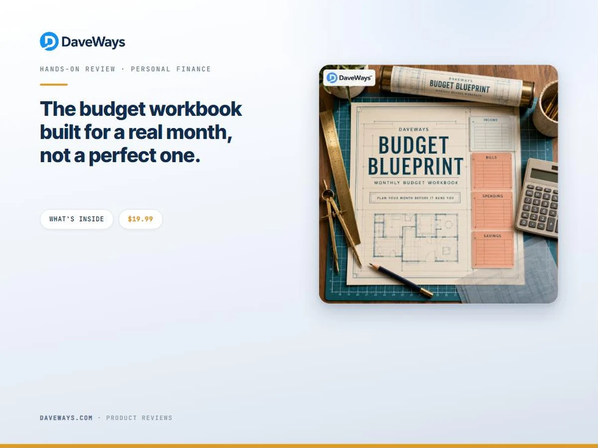 Budget Blueprint review cover