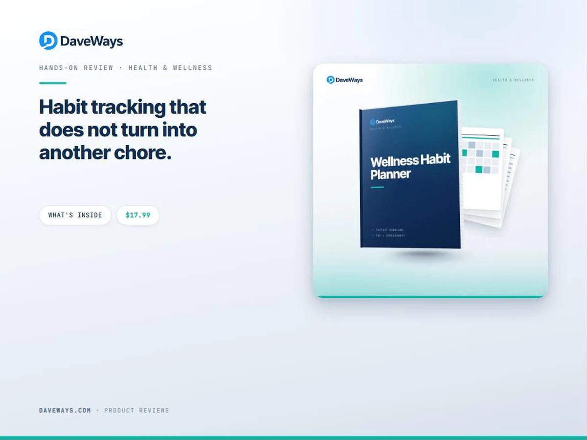 Wellness Habit Planner review cover