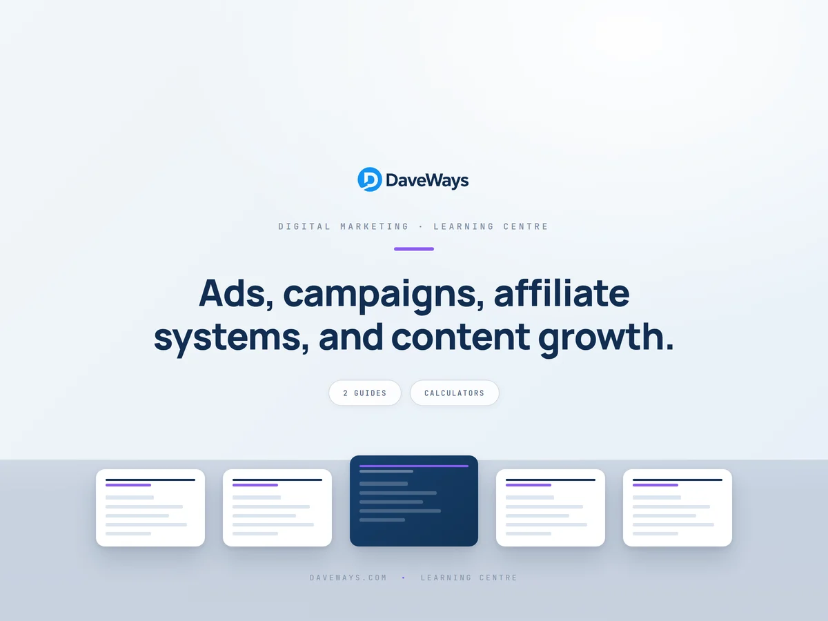 Ads, campaigns, affiliate systems, and content growth.