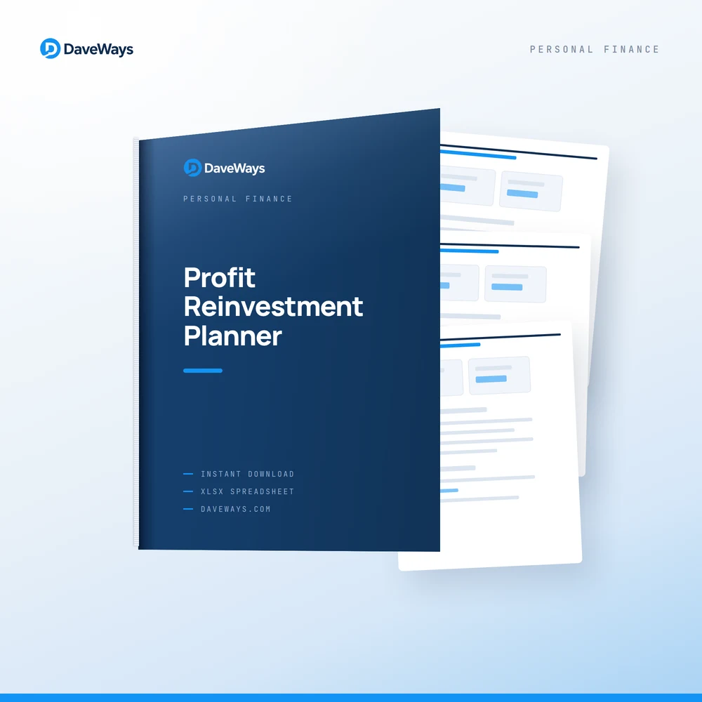 Side Hustle Profit Reinvestment Planner cover, DaveWays