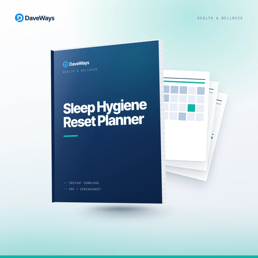 Sleep Hygiene Reset Planner cover, DaveWays