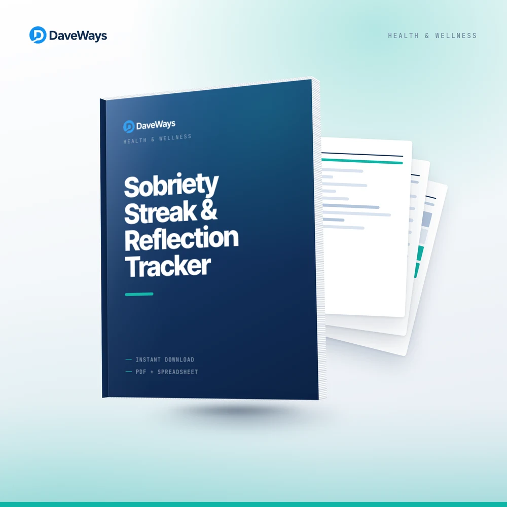 Sobriety Streak & Reflection Tracker cover, DaveWays