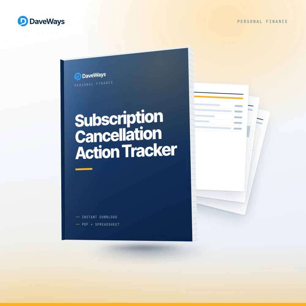 Subscription Cancellation Action Tracker cover, DaveWays