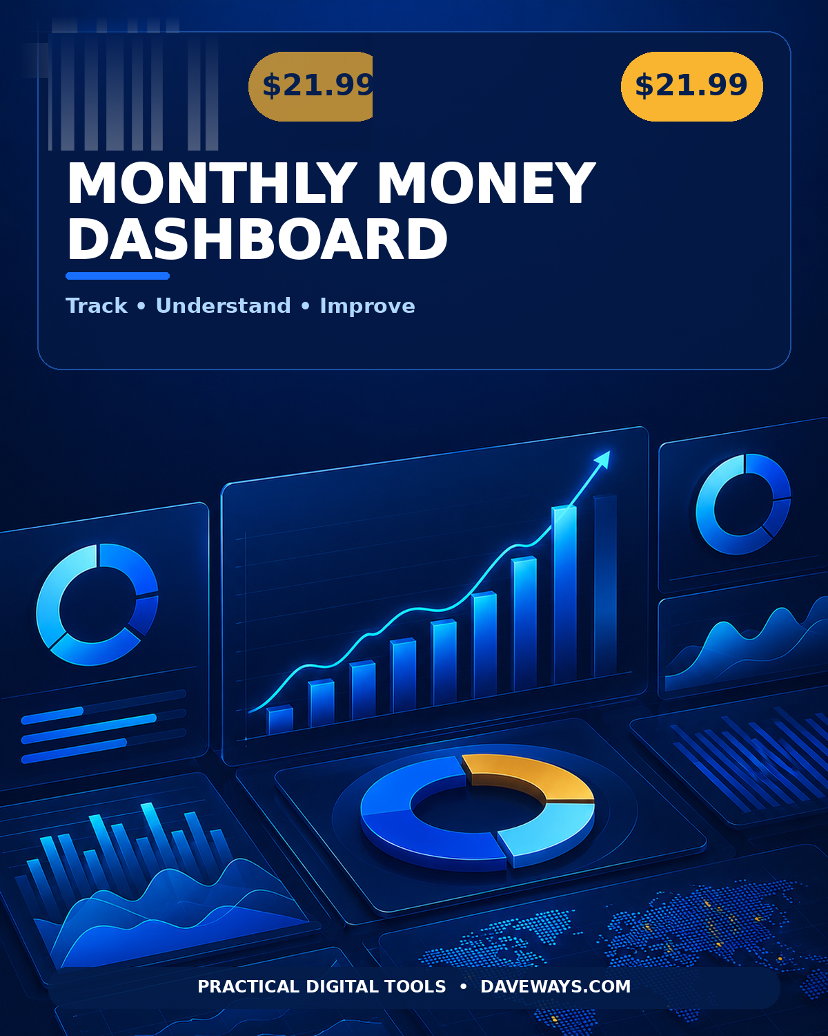 Monthly Money Dashboard product preview