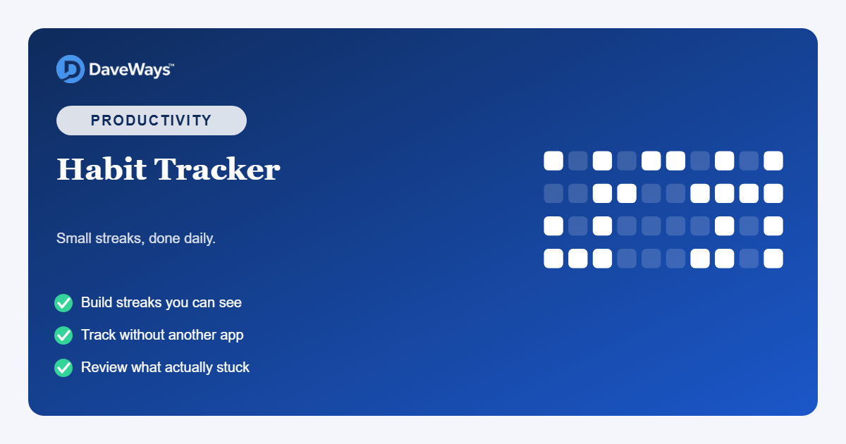 Habit Tracker product screenshot and cover preview