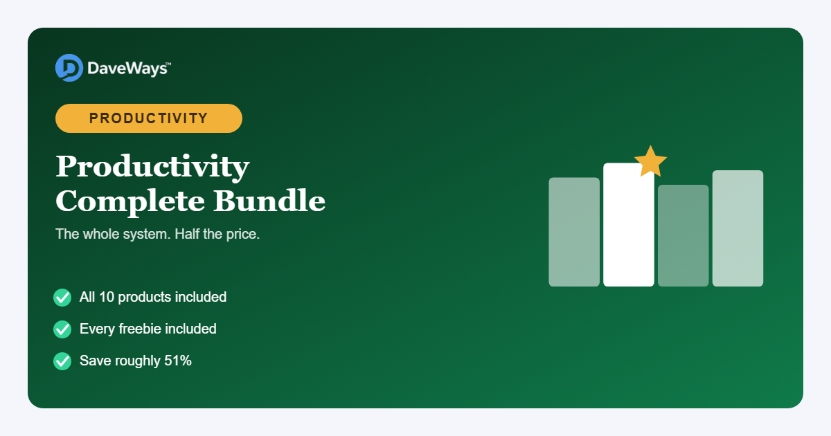 Productivity Complete Bundle product screenshot and cover preview